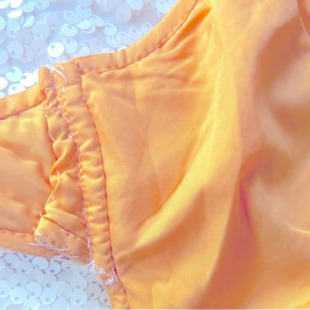 Cache Beaded Peach Tone Embellished Shine Evening… - image 7